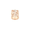 SIMEONE Rose Gold Plated over 925 Sterling Silver Multi-Row Ring - www.LaBellaDentro.com