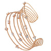 Rose Gold Plated over 925 Sterling Silver Multi-Row Open Cuff Bracelet - www.LaBellaDentro.com