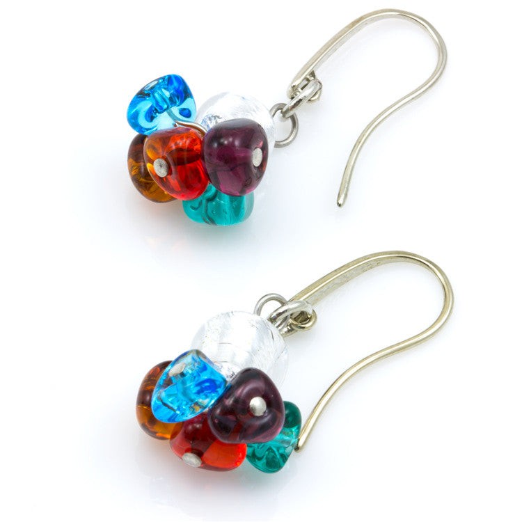 BLISS - Murano Glass Drops Multicolored Set with Necklace and Earrings - www.LaBellaDentro.com