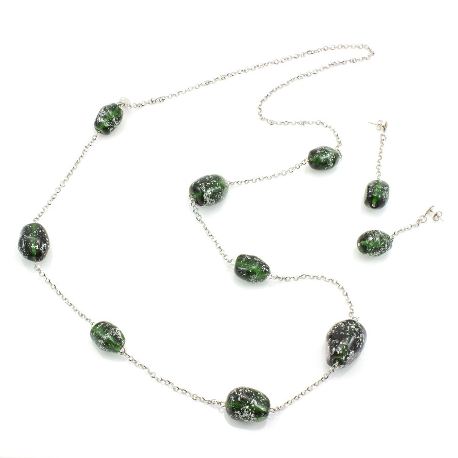 CAMILA - Murano Glass Stone Jewelry Set - www.LaBellaDentro.com