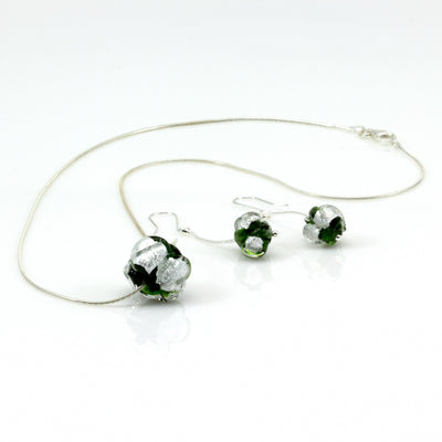 CHANEL – Sterling Silver and Murano Glass Flower Bud Set - www.LaBellaDentro.com