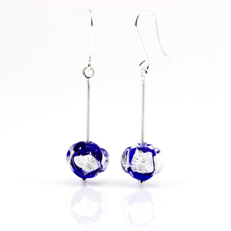 CHANEL - Sterling Silver and Murano Glass Flower Bud Set - www.LaBellaDentro.com