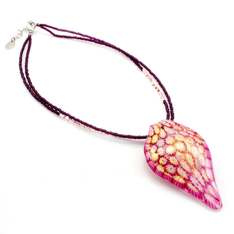 ELESSAR – Millefiori Pendant Necklace - www.LaBellaDentro.com