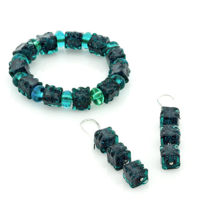 ESTER - Murano Glass Drop Jewelry Set - www.LaBellaDentro.com