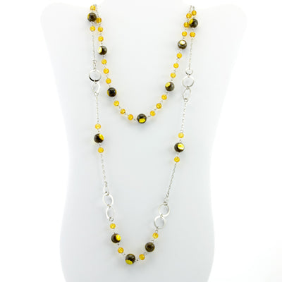 EVELIN- Double-Strand Gold Murano Glass Bead Set - www.LaBellaDentro.com