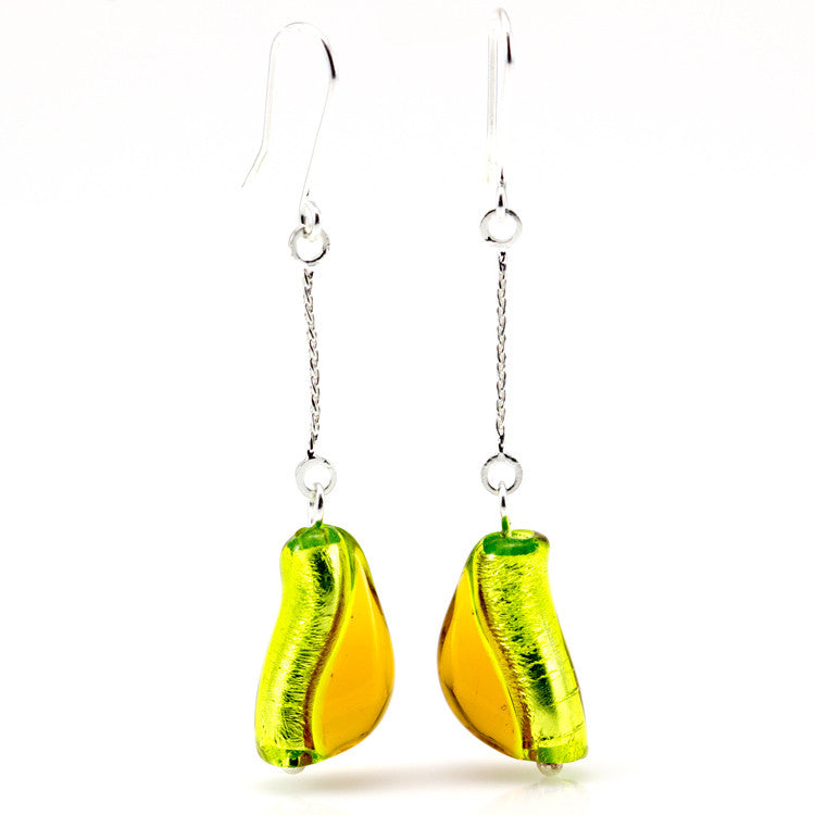 IOANA – Sterling Silver Murano Glass Teardrop Set with Necklace and Earrings - www.LaBellaDentro.com