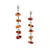 IRMA – Red Sunset Murano Glass Long Drops Earrings - www.LaBellaDentro.com