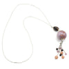 JANET – Violet Murano Glass Round Pendant Necklace - www.LaBellaDentro.com