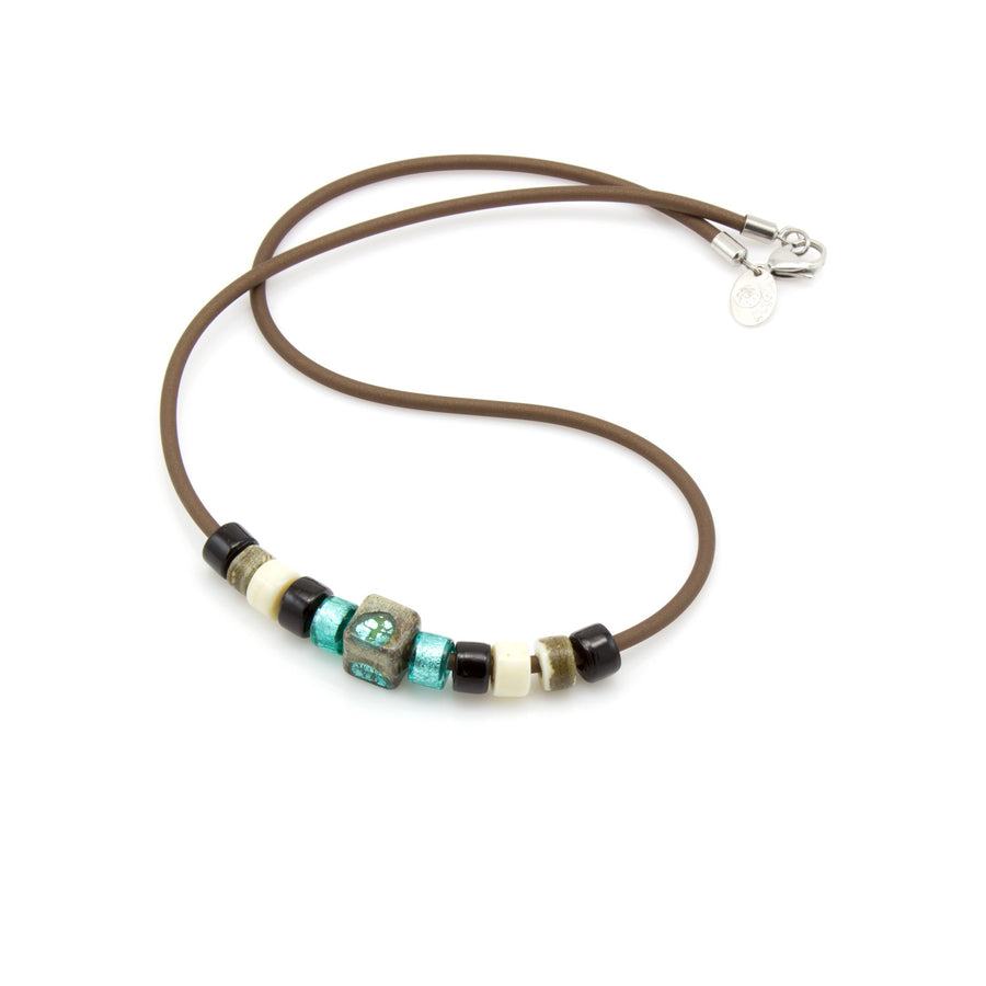 MATTIA – Murano Glass Beads Necklace for Men - www.LaBellaDentro.com