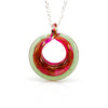 SELINA – Sterling Silver Murano Glass Circle Set with Necklace and Earrings - www.LaBellaDentro.com
