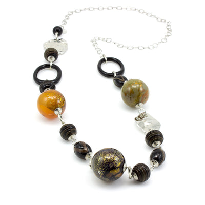 TIARA - Long Murano Glass Necklace - www.LaBellaDentro.com