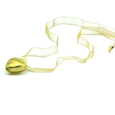 VALENTINO – Sterling Silver Murano Glass Heart Pendant - www.LaBellaDentro.com