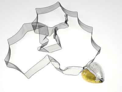 VALENTINO – Sterling Silver Murano Glass Heart Pendant - www.LaBellaDentro.com