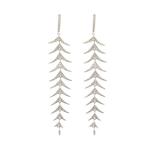 Simeone 925 Sterling Silver Dangle Linear Drop Earrings - www.LaBellaDentro.com