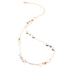 LONG LINK STATEMENT NECKLACE IN ROSE GOLD WITH SWAROVSKI CRYSTALS - www.LaBellaDentro.com