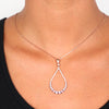 Rose Gold Over 925 Sterling Silver Pink Zirconia Pave Necklace - www.LaBellaDentro.com