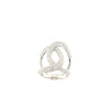 SIMEONE 925 Sterling Silver Twisted Ring with Cubic Zirconia - www.LaBellaDentro.com