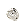 BRUGES OVERLAP RING IN 925 STERLING SILVER WITH CUBIC ZIRCONIA - www.LaBellaDentro.com