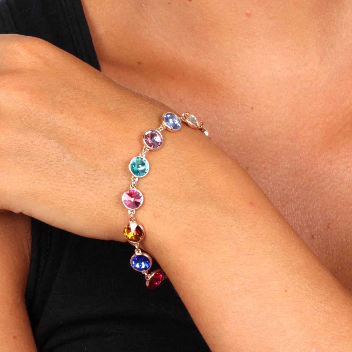 Swarovski Crystal Bracelet with Multi Color Stones