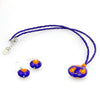 ARIANA- Orange and Blue Millefiori Set - www.LaBellaDentro.com