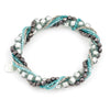 BIA -  Multi – Strand Murano Glass Bracelet, Turquoise - www.LaBellaDentro.com