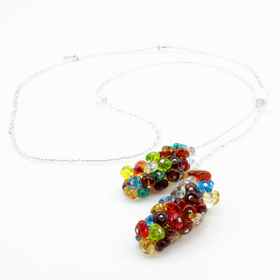 BLISS - Murano Glass Drops Multicolored Set with Necklace and Earrings - www.LaBellaDentro.com