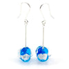 CHANEL – Blue Sterling Silver and Murano Glass Flower Bud Set - www.LaBellaDentro.com