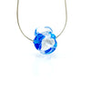 CHANEL – Blue Sterling Silver and Murano Glass Flower Bud Set - www.LaBellaDentro.com