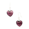 CHERRY – Sterling Silver Murano Glass Heart Earrings - www.LaBellaDentro.com