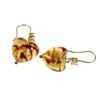 CHERRY – Sterling Silver Murano Glass Heart Earrings - www.LaBellaDentro.com