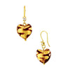 CHERRY – Sterling Silver Murano Glass Heart Earrings - www.LaBellaDentro.com