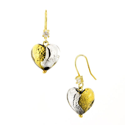 CHERRY – Sterling Silver Murano Glass Heart Earrings - www.LaBellaDentro.com
