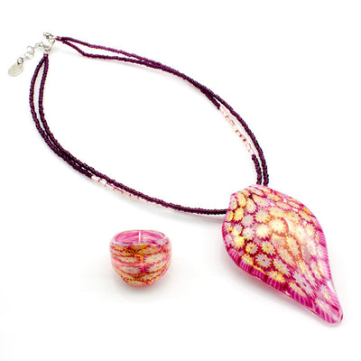 ELESSAR – Millefiori Pendant Necklace - www.LaBellaDentro.com