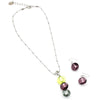 INA – Amethyst Murano glass beads set with necklace and earrings - www.LaBellaDentro.com