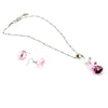 INA – Purple Murano glass beads set with necklace and earrings - www.LaBellaDentro.com