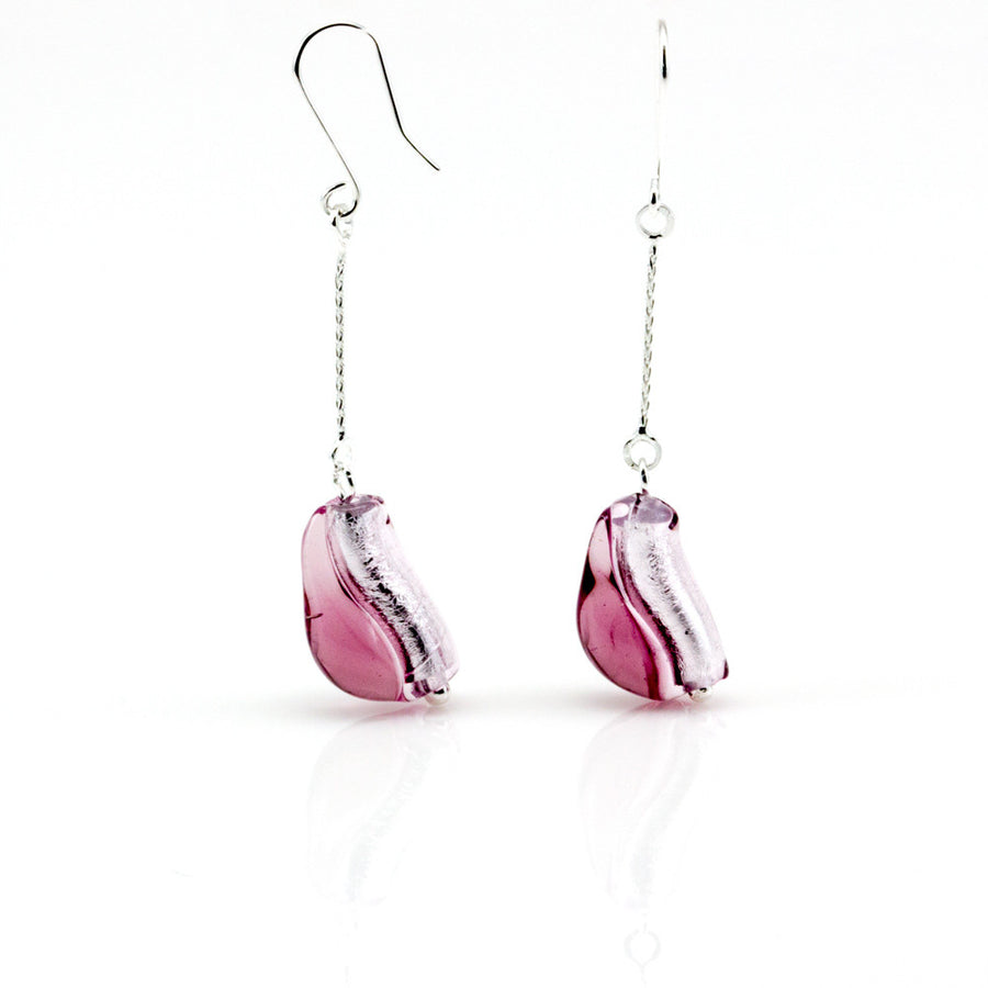 IOANA – Sterling Silver Murano Glass Teardrop Set with Necklace and Earrings - www.LaBellaDentro.com