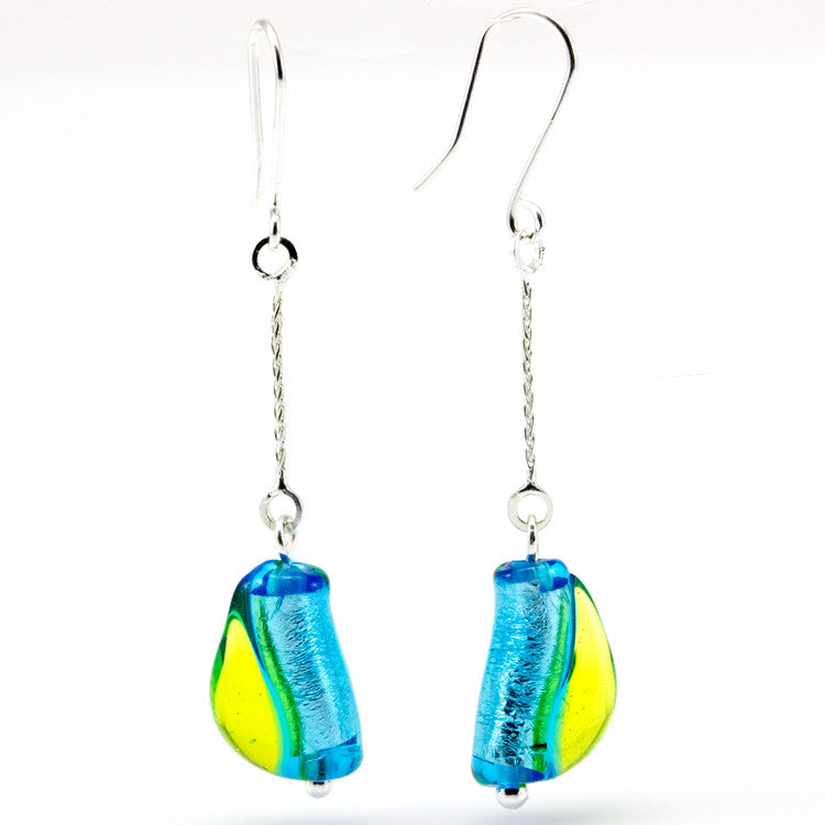 IOANA – Sterling Silver Murano Glass Teardrop Set with Necklace and Earrings - www.LaBellaDentro.com