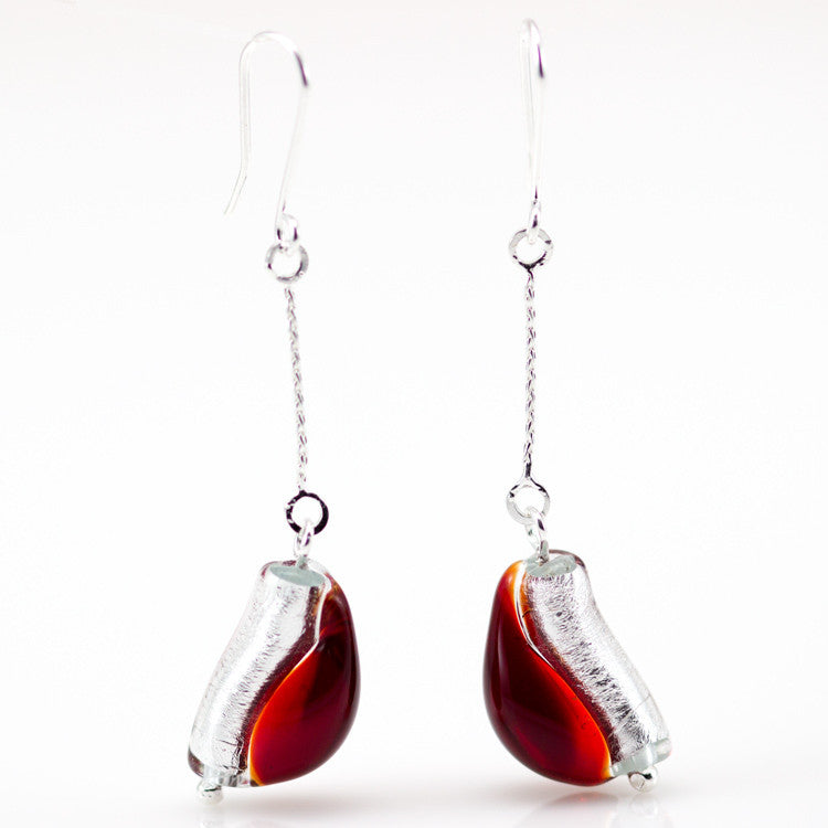 IOANA – Sterling Silver Murano Glass Teardrop Set with Necklace and Earrings - www.LaBellaDentro.com