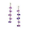 IRMA – Amethyst Murano Glass Long Drops Earrings - www.LaBellaDentro.com