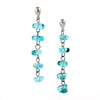 IRMA – Turquoise Murano Glass Long Drops Earrings - www.LaBellaDentro.com