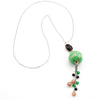 JANET – Green Murano Glass Round Pendant Necklace - www.LaBellaDentro.com