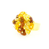 KLARISSA - Amber Murano Glass Droplets Ring - www.LaBellaDentro.com