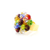 KLARISSA - Multi-Colored Murano Glass Droplets Ring - www.LaBellaDentro.com