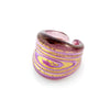 LAGUNA - Purple Murano Glass Ring with Gold - www.LaBellaDentro.com