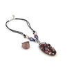 LORA- Amethyst Murano Glass Stone Pendant Necklace - www.LaBellaDentro.com