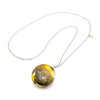 MARA – Topaz Murano glass long circular necklace - www.LaBellaDentro.com