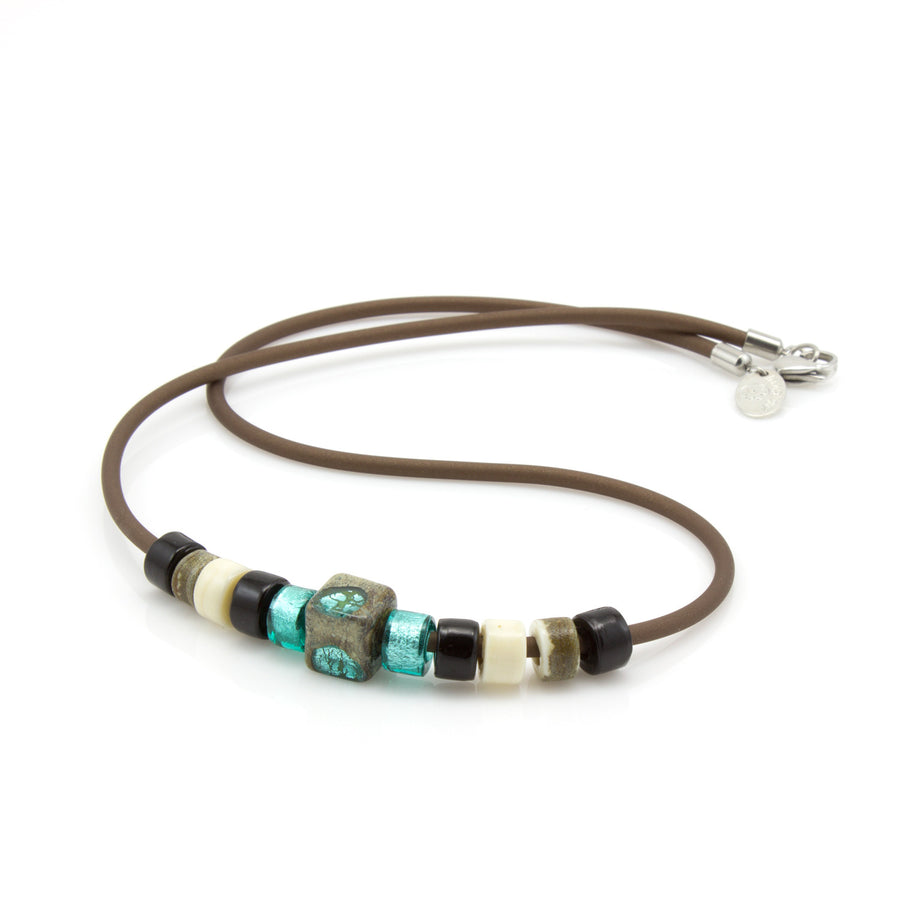 MATTIA – Murano Glass Beads Necklace for Men - www.LaBellaDentro.com