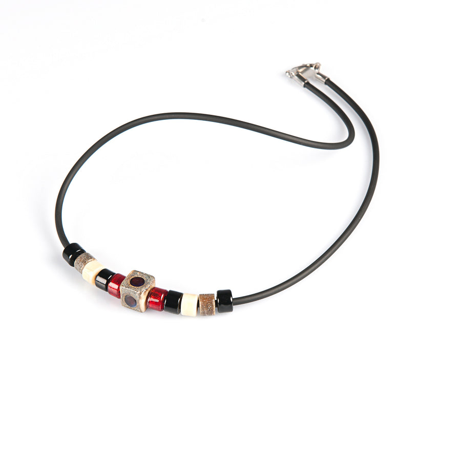 MATTIA – Murano Glass Beads Necklace for Men - www.LaBellaDentro.com