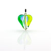MENORA – Murano Glass Silver Heart Pendant - www.LaBellaDentro.com
