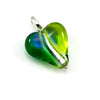 MENORA – Murano Glass Silver Heart Pendant - www.LaBellaDentro.com